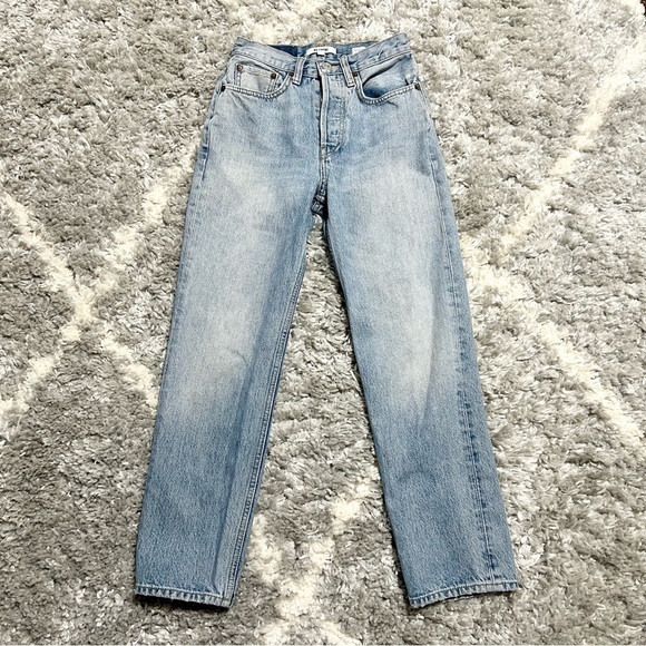 Re/Done 70s Stove Pipe Jeans in Classic Faded Blue sz 24 - Picture 4 of 7